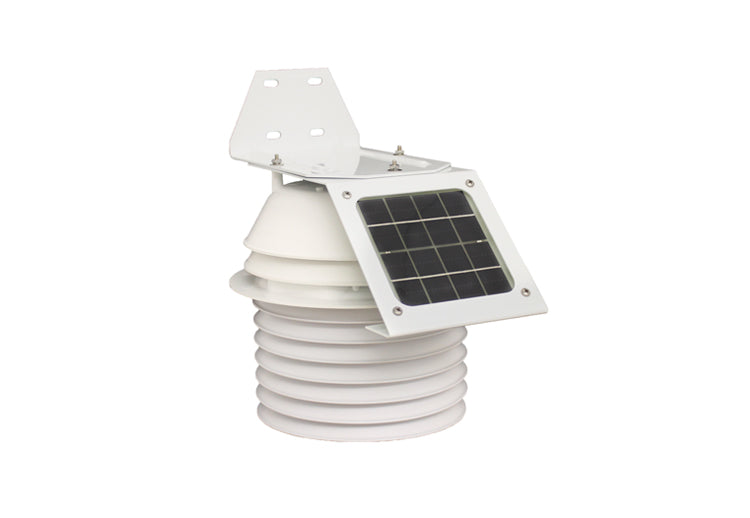 temperature/humidity weather station sensors with solar powered fan aspirated radiation shield